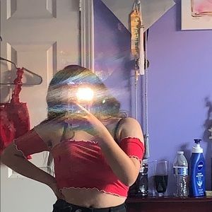 red crop top